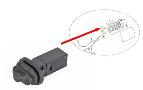 Виштовхуючий механізм лючка бензобака BMW 51178228939