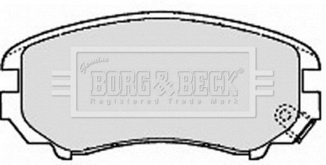 - Гальмівні колодки до дисків BORG & BECK BBP1884 (фото 1)