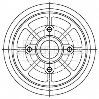 - Гальмівний барабан BORG & BECK BBR7274
