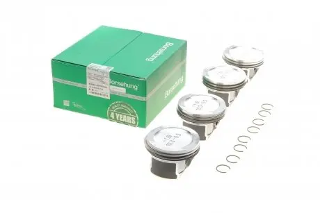 Комплект поршнів STD 1.6 BFQ, AKL, BSF, BSE, ALZ, BGU D=81,01 Borsehung B16955