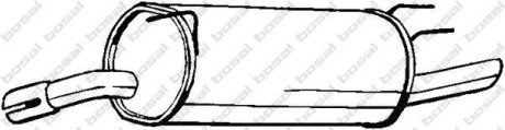 Глушитель, алюм. cталь, задняя часть OPEL OMEGA B 94-99 BOSAL 185353 (фото 1)