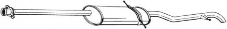 Глушитель, алюм. cталь, задн. часть MERCEDES A140L 1.4, 1.6, 1.9 (02/01-10/04) L BOSAL 289031 (фото 1)