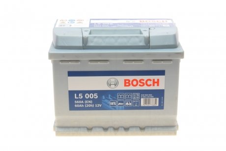 Аккумуляторная батарея 60А BOSCH 0 092 L50 050 (фото 1)