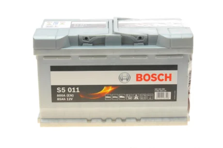 Аккумулятор S5 Silver Plus 12V (85Ah EN800A) R+ BOSCH 0 092 S50 110