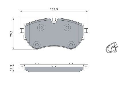 Колодки гальмівні (передні) VW Amarok 10- BOSCH 0 986 460 046