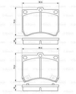 Mazda тормозные колодки дисковые 323 89-94 1,8 16v BOSCH 0986460974 (фото 1)