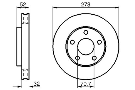 Opel диск тормозной передний sintra 97 BOSCH 0986478486