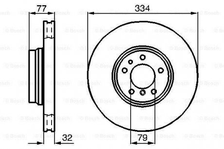 Тормозной диск bmw 7(e38) 5,0-4,0d f "94-"01 BOSCH 0986478623 (фото 1)