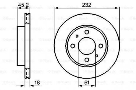 Nissan диск тормозной передний almera 1.4i 16v BOSCH 0986478650 (фото 1)