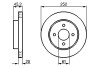 Гальмівний диск nissan almera n15 \'\'r \'\'95-00 BOSCH 0986479238 (фото 1)