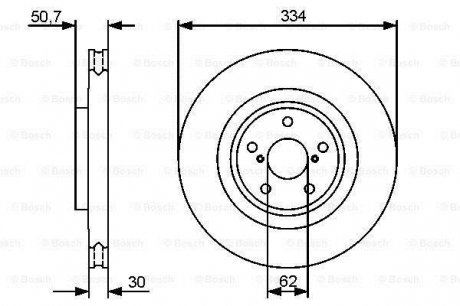 Тормозной диск lexus gs300/430/460 fr "05>> - знято з виробництва BOSCH 0986479433
