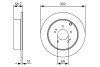 Диск гальмівний MITSUBISHI Grandis "F "04-11 BOSCH 0986479532 (фото 5)