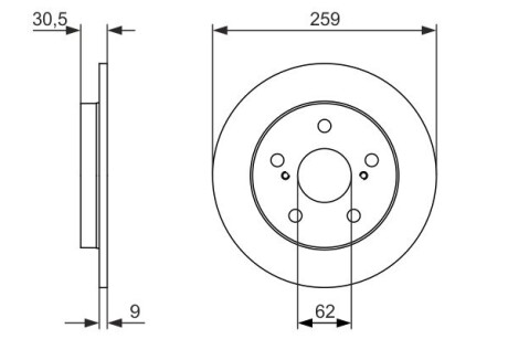 Тормозной диск BOSCH 0 986 479 765 (фото 1)