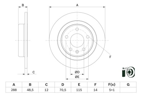 Тормозной диск BOSCH 0 986 479 F83