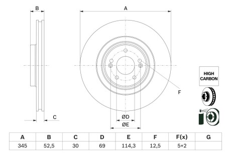 Тормозной диск BOSCH 0986479G26