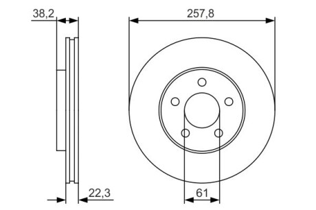 Chrysler Тормозной диск передний neon 94- BOSCH 0986479R56