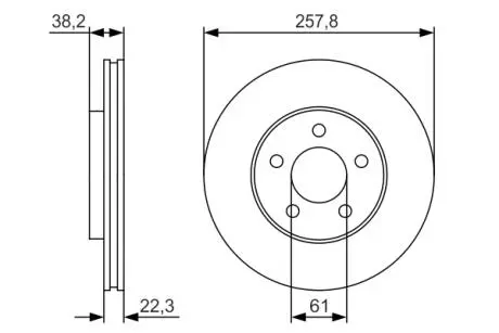 Chrysler Тормозной диск передний neon 94- BOSCH 0986479R56