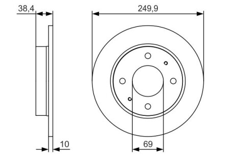 Тормозной диск BOSCH 0986479S84 (фото 1)