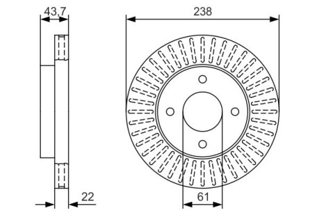 Диск тормозной BOSCH 0 986 479 T42