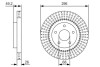 Тормозной диск nissan altima \'\'f \'\'2,5-3,5 \'\'06>> BOSCH 0986479T99 (фото 1)