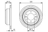 Гальмівний диск dodge/hyundai h100/h-1 \'\'r \'\'2,5 \'\'08>> BOSCH 0986479U29 (фото 1)