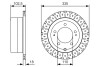 Тормозной диск toyota land cruiser j6/j7/j10 \'\'r \'\'98-07 pr2 BOSCH 0986479U32 (фото 1)