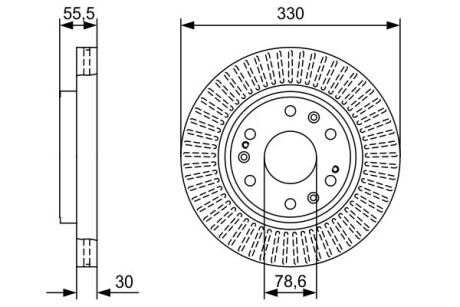 Тормозной диск BOSCH 0 986 479 W30