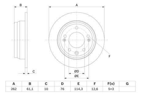 Тормозной диск BOSCH 0986479W64