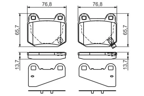 Тормозные колодки mitsubishi/nissan/subaru lancer evo/350/impreza "r "98-07 BOSCH 0986494229