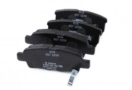Тормозные колодки задние BOSCH 0986494502
