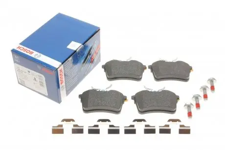 Тормозные колодки задние Citroen Berlingo/Peugeot 308/Partner 08- (з прижимною пластиною) BOSCH 0986494646