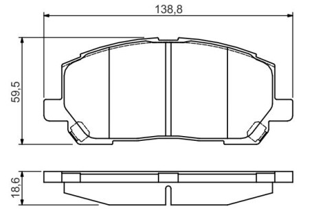 TOYOTA Гальмівні колодки передн. Lexus RX 00- BOSCH 0986495126