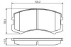 Тормозные колодки перед. MITSUBISHI Galant VI 96-03, Lancer 03- BOSCH 0986495158 (фото 1)