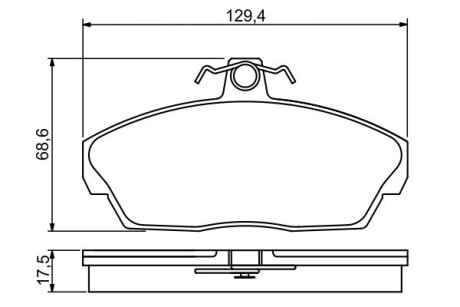 Гальмівні колодки дискові land rover freelander \'\'f \'\'1,8-2,0 \'\'98-06 pr2 BOSCH 0986495228 (фото 1)