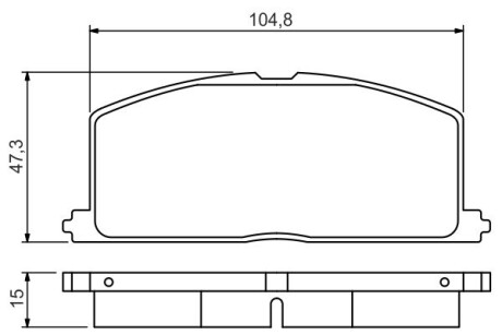 Гальмівні колодки дискові toyota celica/corolla/corona/camri/starlet \'\'f \'\'83-03 pr2 BOSCH 0986495234 (фото 1)