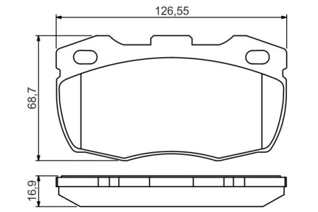 Landrover Тормозные колодки передние defender 90- BOSCH 0986495269 (фото 1)