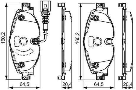 Гальмівні колодки дискові audi/skoda/vw a3/octavia/golf "f "12>> BOSCH 0986495296 (фото 1)