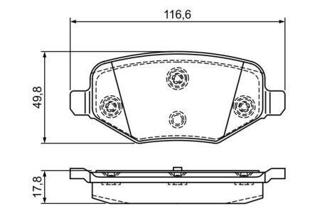 FORD Колодки торм. задн. Explorer (USA) 3.5 10- BOSCH 0986495385