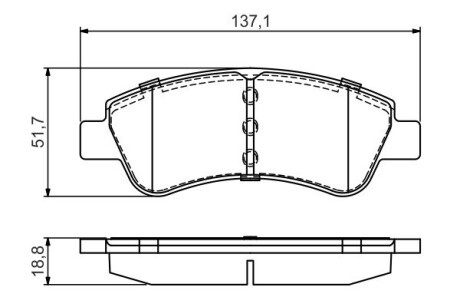 Тормозные колодки дисковые передние BOSCH 0986495430 (фото 1)