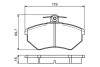 Тормозные колодки передние (16мм) VW Golf II, III, Passat SEAT FIAT Croma (без датч.) BOSCH 0986495457 (фото 1)