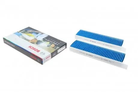 Фільтр салону Citroen Berlingo/Peugeot Partner 08- (к-кт 2шт.) (вугільний) (антиалергенний) BOSCH 0 986 628 610