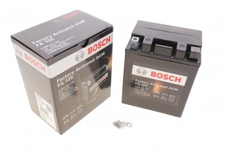 Акумуляторна батарея 12Ah/210A (133x164x90/+L/B0) (AGM) Factory Activated AGM BOSCH 0986FA1250