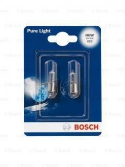 Лампа h6w 12v блистер 2 шт. - кратн. 20 шт BOSCH 1987301035