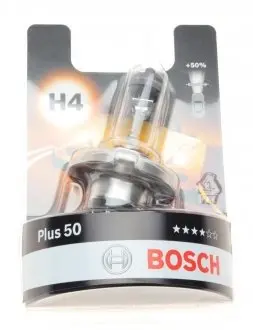 Автолампа H4 12V 60/55W P43t Plus 60% BOSCH 1987301040