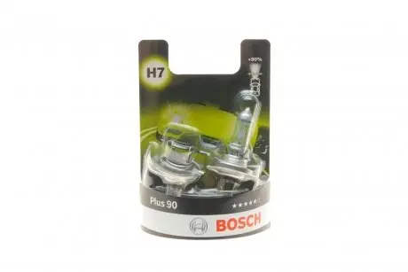 Автолампа H7 12V 55W +90% (к-кт 2 шт) BOSCH 1987301423