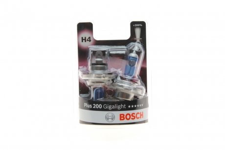 H4 12V 60/55W Gigalight PLUS 200% автолампа 2шт. BOSCH 1987301435