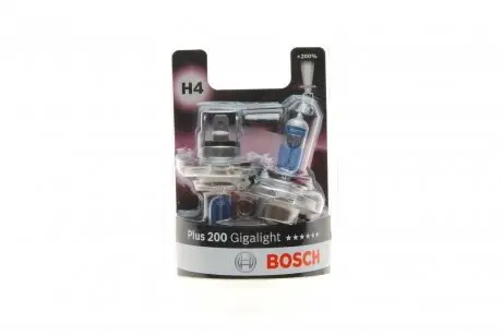 H4 12V 60/55W Gigalight PLUS 200% автолампа 2шт. BOSCH 1987301435
