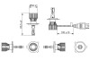 Автолампа H4 12V 24W P43t LED Powerlight TWIN (6000К) BOSCH 1987301564 (фото 5)