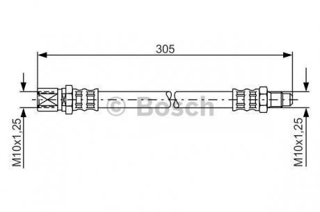 Lada шланг тормозной задний центр. ваз 2101-2107 BOSCH 1987476003 (фото 1)