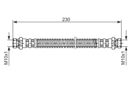 Тормозной шланг 205mm HYUNDAI Getz \'\'RR \'\'02-10 BOSCH 1987476019